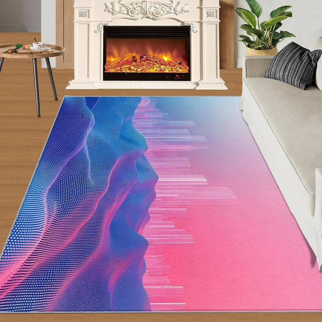 6x8 Digital Terrain Classroom Rugs - Abstract City Playroom Rug, Abstract Art Carpet Area Rug for Girls Bedroom Kids Room Basement Office Classroom