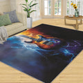 Guitar Rugs for Music Room - 5x7 Rug, Music Home Decor, Boys Musical Washable Rugs for Living Room Bedroom, Cool Lightning Area Rug, Rock and Roll Carpet, Electric Guitars Gifts for Men