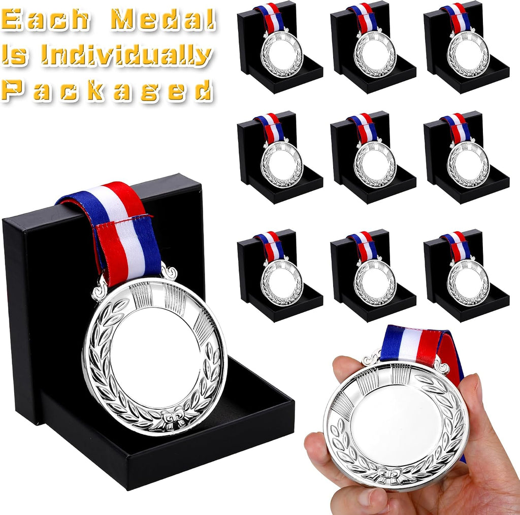 10PCS Custom Medals for Awards, Bulk Personalized Medals Design Your Own Award Medals, Wholesale Customized Family Outdoor Events School Awards for Sports Marathon Competitions Office Medals