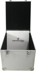 CheckOutStore (1) Aluminum Heavy Duty 12' LP Vinyl Record Album Storage Box (Silver/Holds 125 Records)