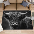 Highland Cattle Rugs for Bedroom - 6x8 Area Rug - Highland Cattle Rugs for Living Room, Western Bulls Rug, Washable Home Decor Carpet