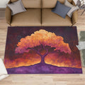 6x8 Dreamlike Tree Classroom Rugs - Retro Tree Playroom Rug, Natural Landscape Carpet Area Rug for Girls Bedroom Kids Room Basement Office Classroom