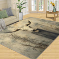 Bull Skull Rug Large - 6x8 Rug, Rustic Area Rugs for Living Room, Western Rugs for Bedroom, Farmhouse Carpet, Non-Slip Mat, Bull Skull Home Decor & Gifts