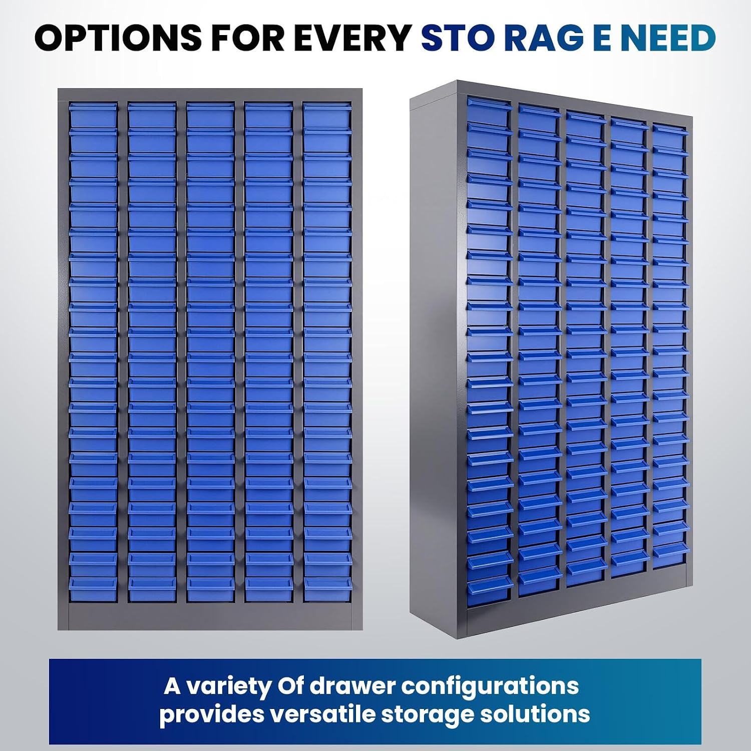 Heavy Duty Bolt Bin Organizer for Shop, 75 Drawers Parts Cabinet with ABS Material Drawers, Tool Storage Shelf for Nuts, Bolts, Screws, and Small Parts, Garage and Workshop Solution