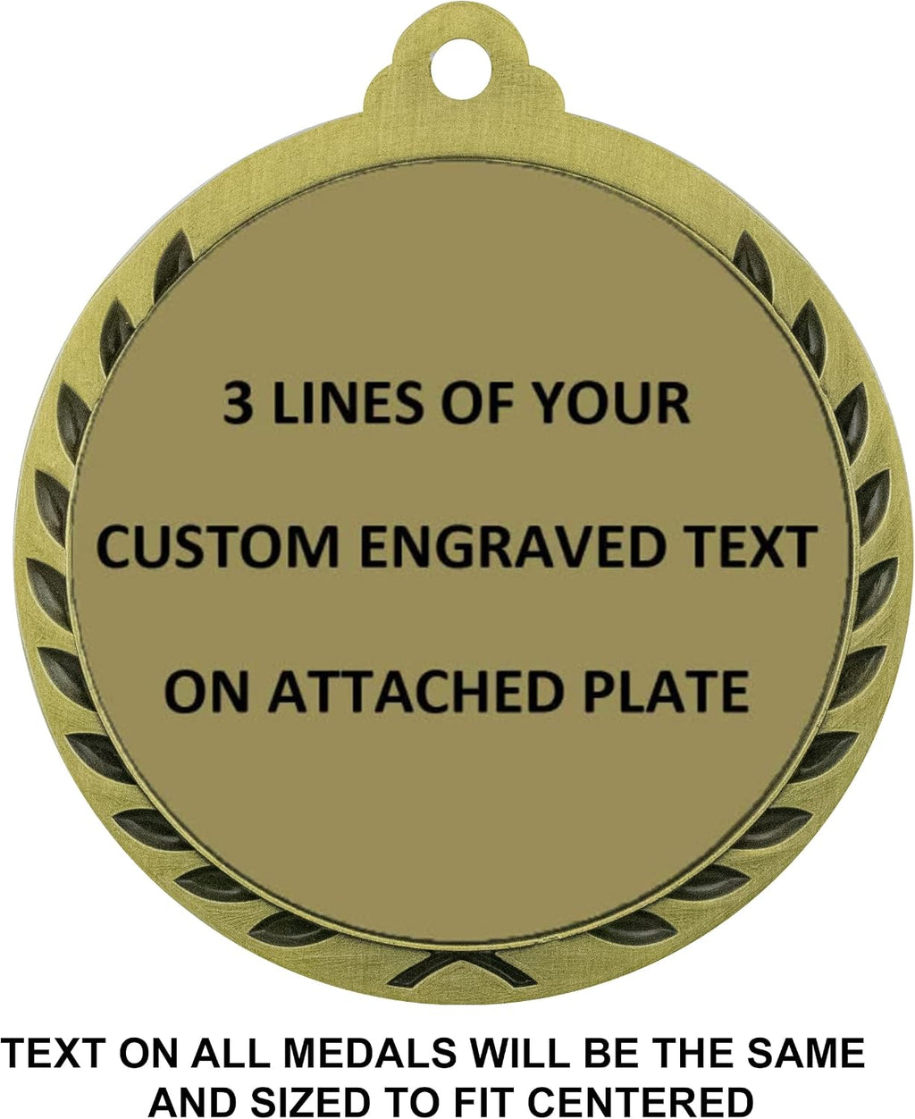 Express Medals Personalized 5K Gold Medal with Red White & Blue Neck Ribbon Award Trophy WAM9