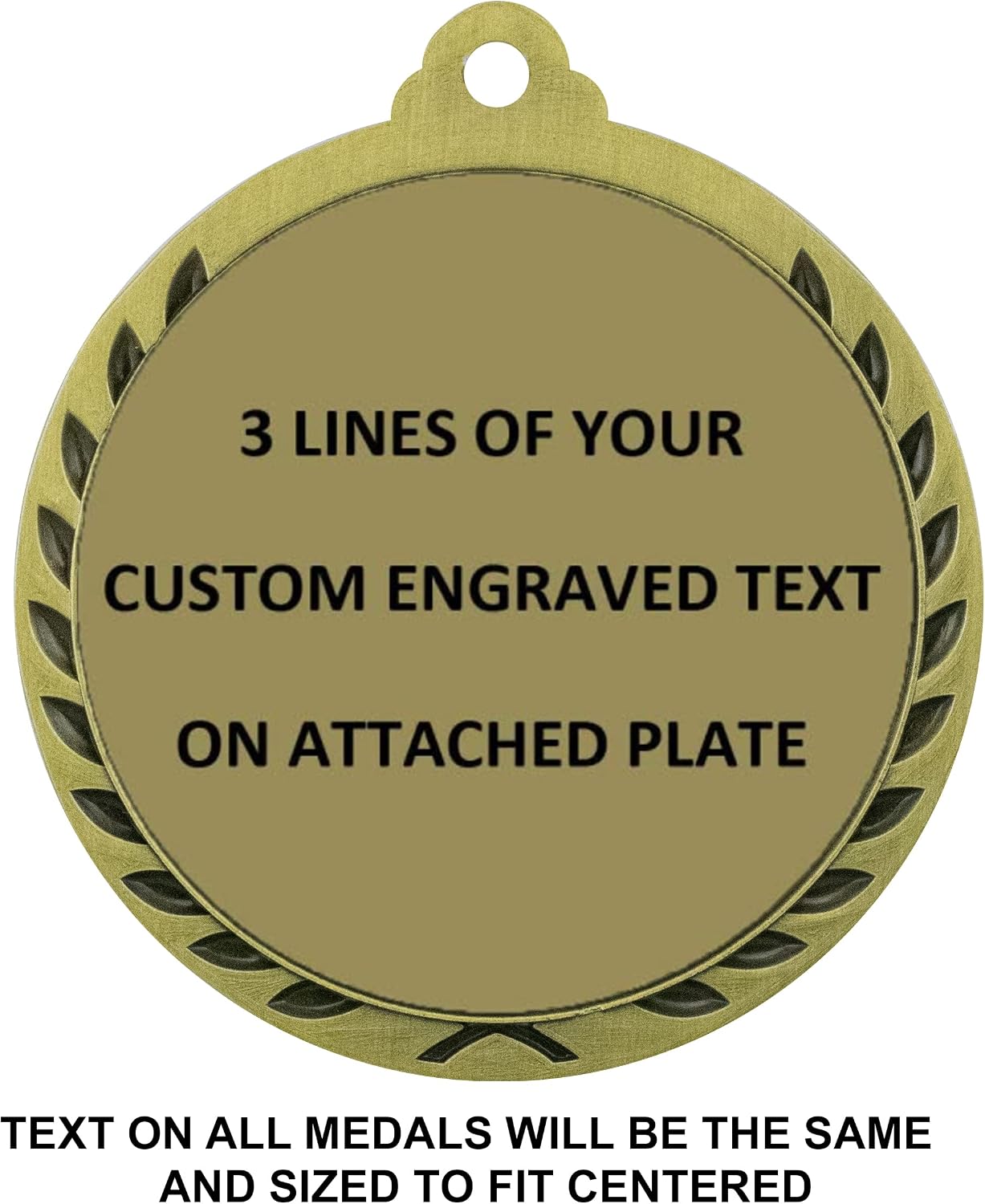 Express Medals Personalized 5K Gold Medal with Red White & Blue Neck Ribbon Award Trophy WAM9