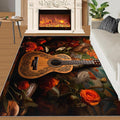 Guitar Kids Rugs - Cool Guitar Area Rug - Music Lover Print Rugs - Indoor Non Slip Carpet for Bedroom Living Room Band Studio 6x8ft