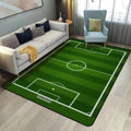 Green Football Field Area Rug, Youth Football Indoor Non Slip Living Room Rug, Machine Washable Breathable Durable Carpet for Living Room Entryway Bedroom Dormitory - 5 ft x 7 ft