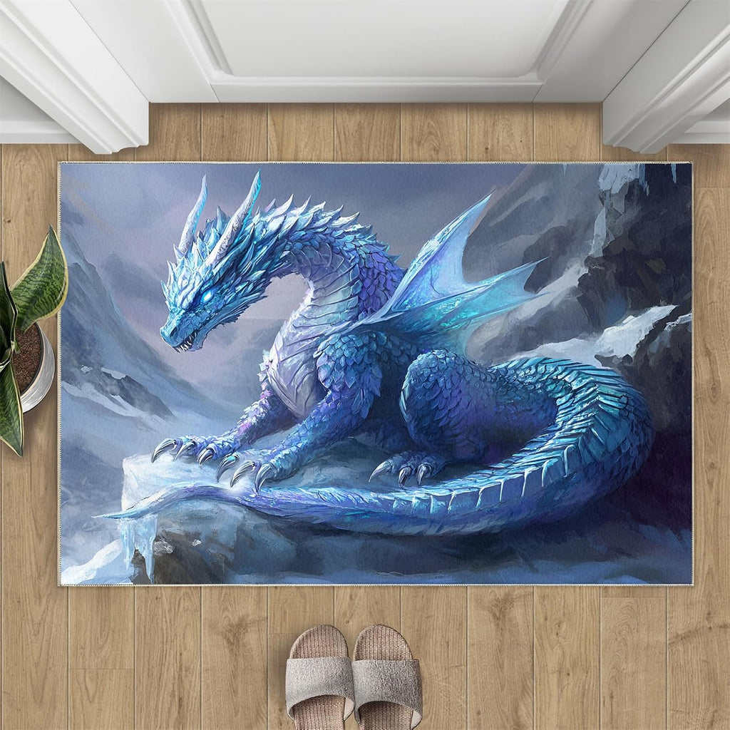 Dragon Rugs for Bedroom - 6x8 Area Rug - Dragon Rugs for Living Room, Animals Rug, Washable Home Decor Carpet