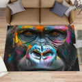 6x8 Gorilla Area Rug - Chimpanzee Large Rugs for Living Room, Paint Face Gorilla Carpet Area Rug for Girls Bedroom Kids Room Basement Office Classroom