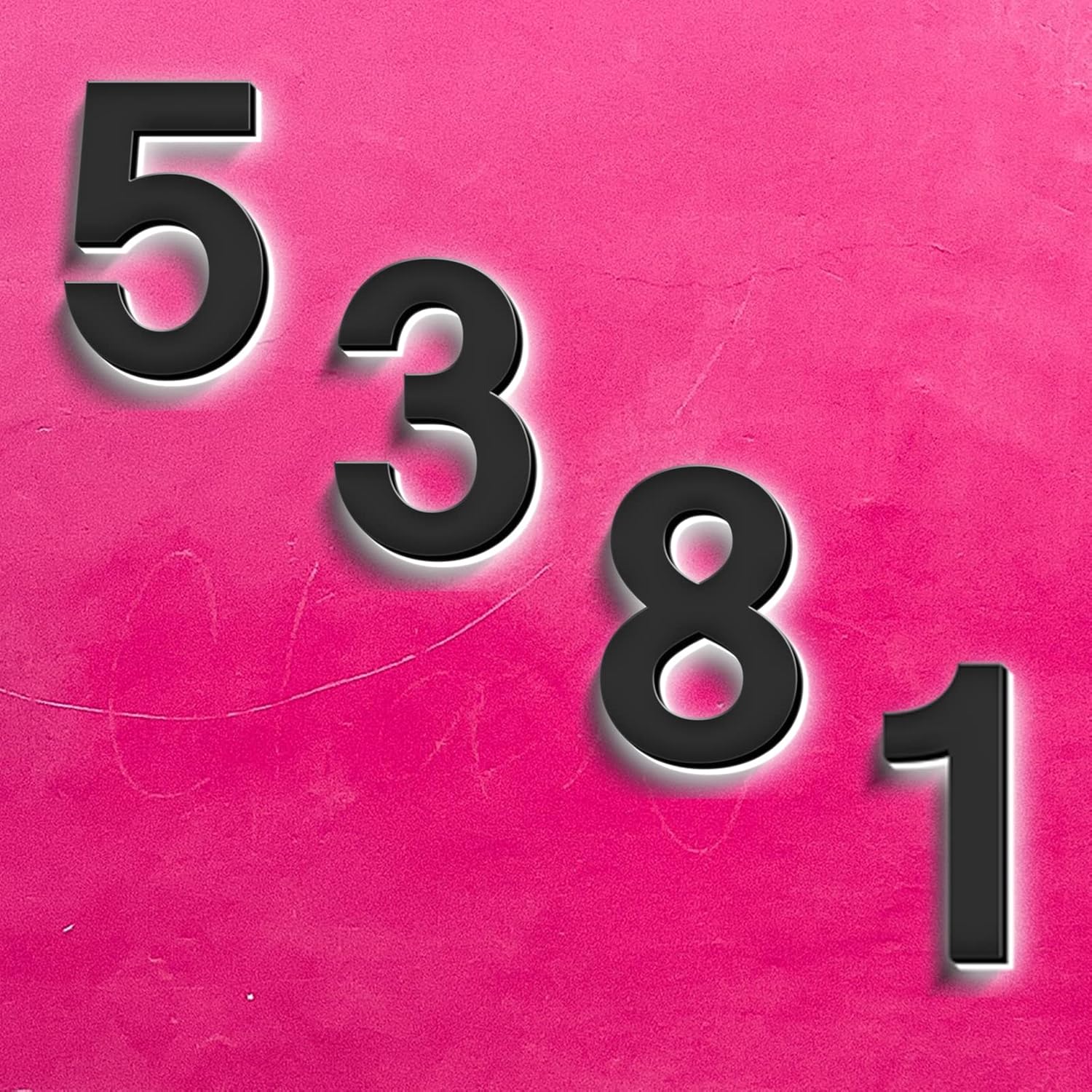 16' Address Numbers, Stainless Steel, Backlit LED Illuminated House Number, Up-Scale Modern Black Look, Lighted Home Address Numbers For Outside,O