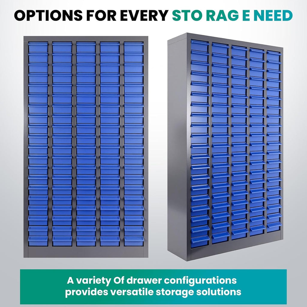 100-Drawer Nut and Bolt Organizer, Small Parts Organizer with Alloy Steel Frame & ABS Drawers, Bolt Bin for Garage, Teacher Toolboxes, Makeup & Workshop, Tool Hardware Storage (100-grid drawer)