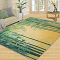 Green Bamboo Forest Rugs for Living Room, Chinese Bamboo Bedroom Rug, Home Decor Area Rug for Study Office Decor Floor Mat 6x8