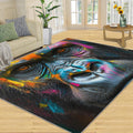 Gorillas Rug - 6x8 Rugs for Bedroom, Watercolor Gorillas Area Rug, Chimpanzee Washable Rugs for Living Room, Non Slip Animal Indoor Carpet - Home Decor, Tropical Wildlife Gifts for Kids