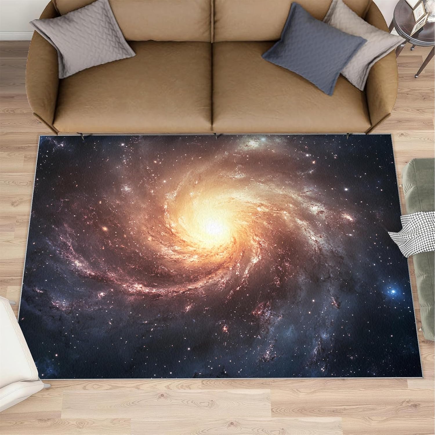 Universe Planet Rug - 6x8 Rug, Galaxy Starry Area Rugs for Bedroom, Nebula Rugs for Living Room, Boys Washable Carpet, Universe Home Decor & Gifts