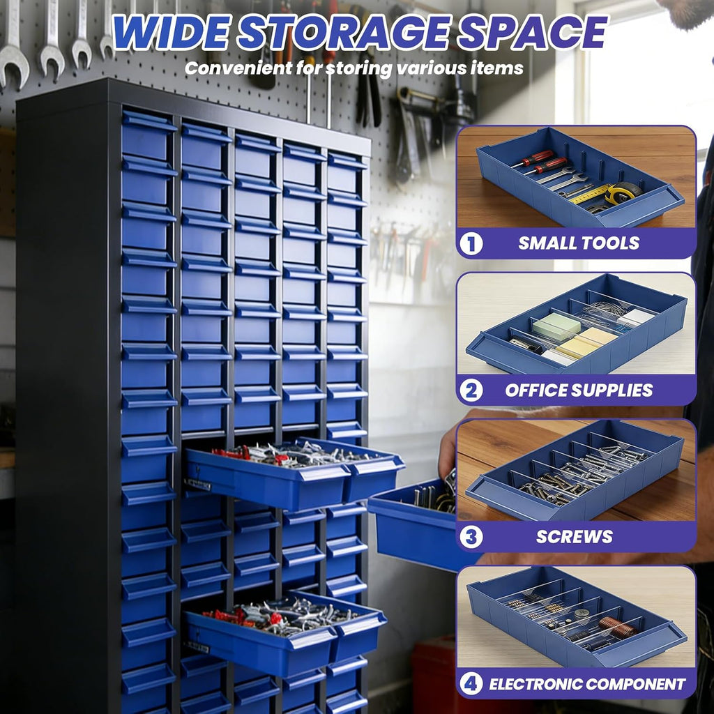 100 Drawers Tool Cabinet & Metal Storage Cabinet - Versatile Parts Organizer, Nut and Bolt Stronger Organizer & Bolt Bin with ABS Drawers, for Garage, Workshop & Home (100 Drawer)