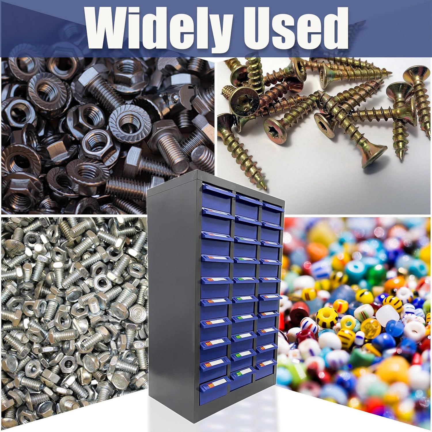 Bolt and Nut Parts Cabinet 30 Drawers Metal Hardware Tool Storage Cabinet Organization Shelves and Office Supplies