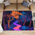 6x8 Fantasy Forest Area Rug - Forest Path Large Rugs for Living Room, Abstract Art Carpet Area Rug for Girls Bedroom Kids Room Basement Office Classroom