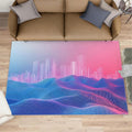 6x8 Digital Terrain Classroom Rugs - Abstract City Playroom Rug, Abstract Art Carpet Area Rug for Girls Bedroom Kids Room Basement Office Classroom