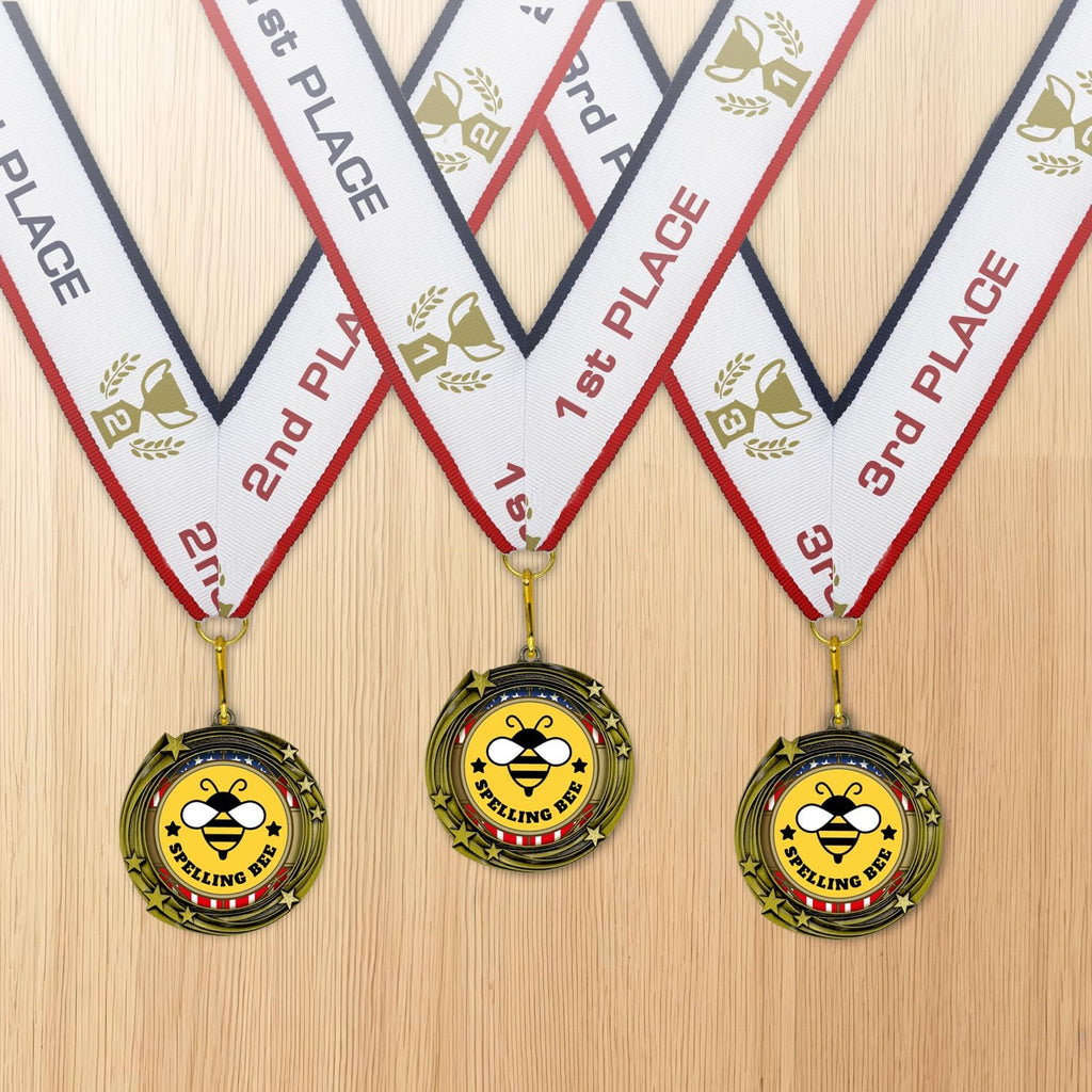All Quality Stars Design Spelling Bee Medal - 1st, 2nd, 3rd Place