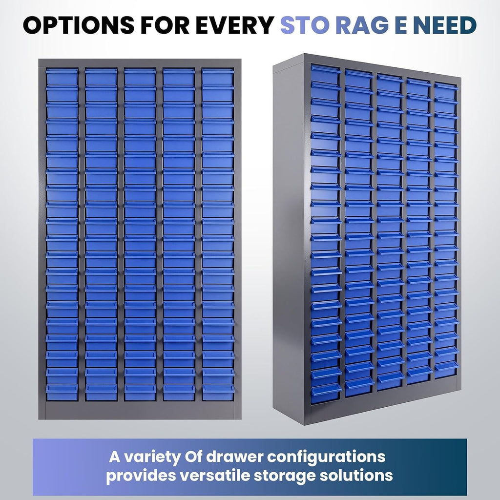 Part Cabinet with 100 Drawers, Nuts Bolts Screw Bins Tool Storage Cabinet, Heavy Duty Part Organization Shelves for Workshop, Garage