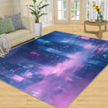 City Rug 6x8, New York Area Rug, City Night View Rugs for Living Room, Washable Rugs for Bedroom, Non Slip Low Pile Floor Mats
