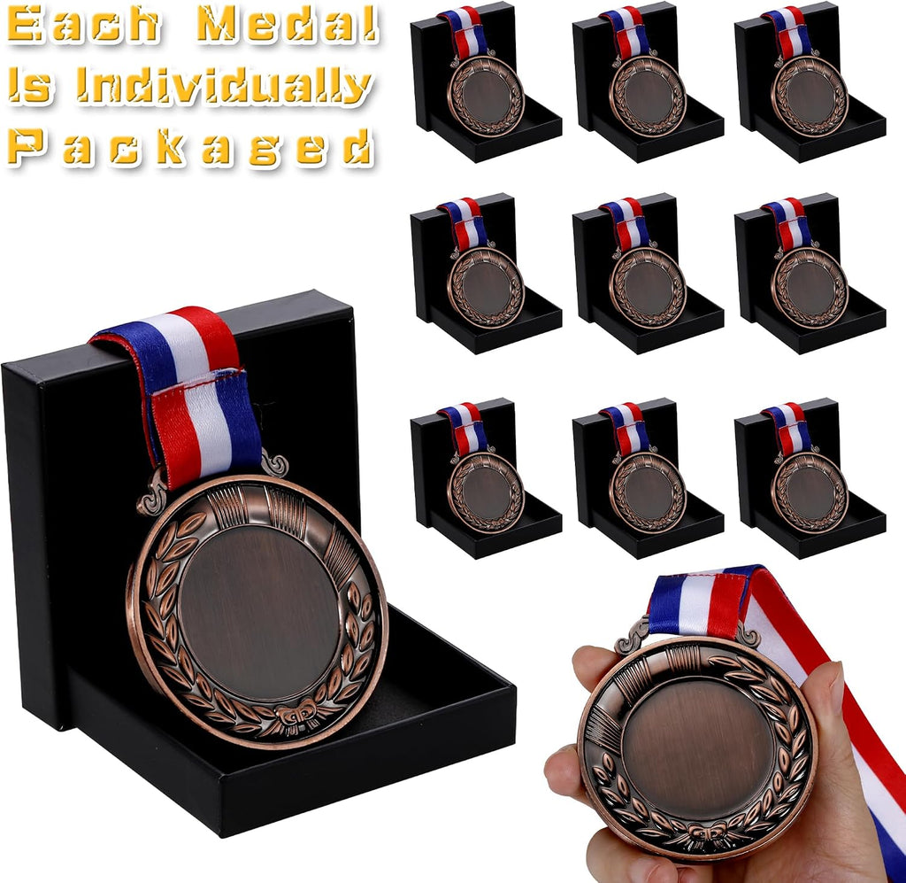 10PCS Custom Medals for Awards, Bulk Personalized Medals Design Your Own Award Medals, Wholesale Customized Family Outdoor Events School Awards for Sports Marathon Competitions Office Medals