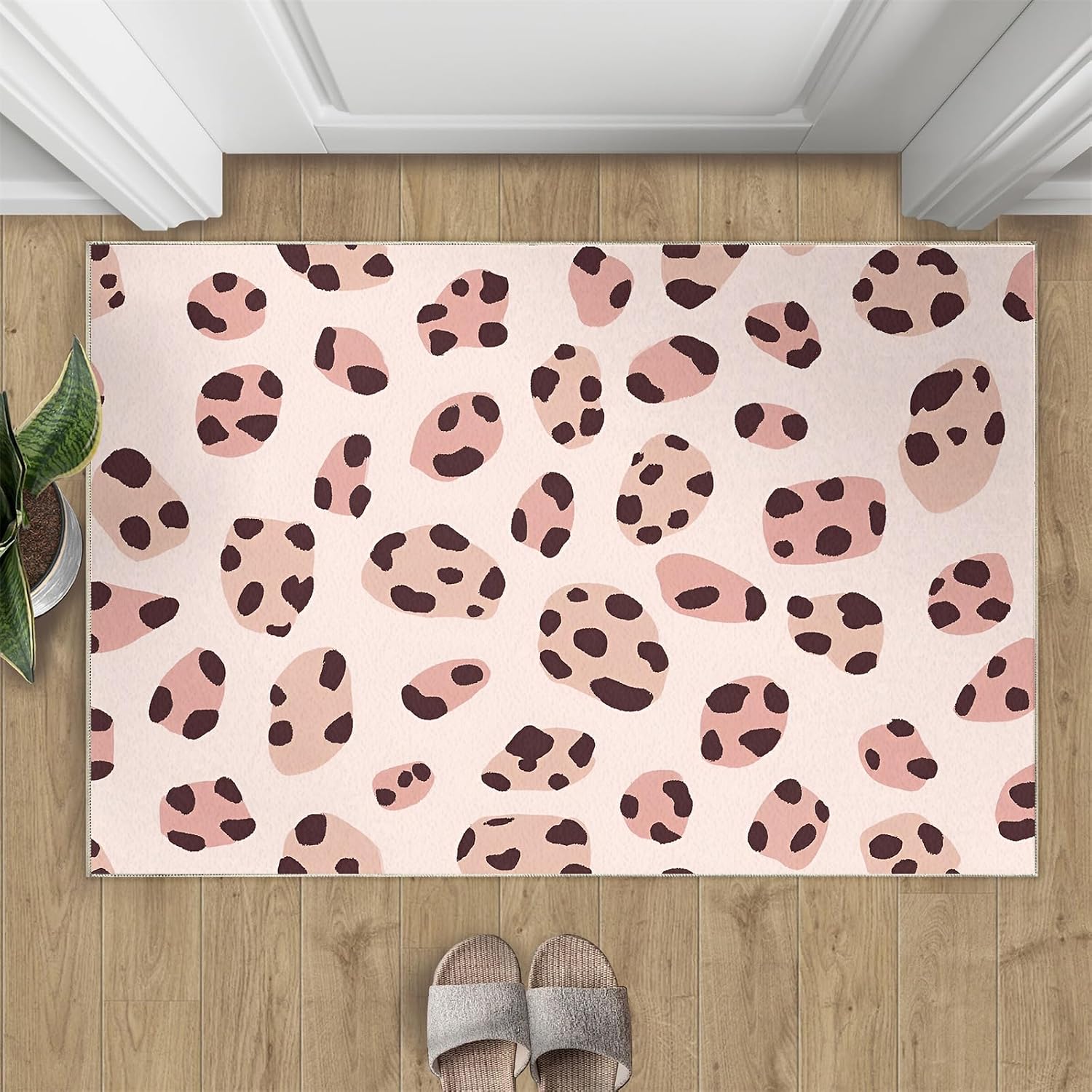 Leopard Rugs for Bedroom - 6x8 Area Rug - Cheetah Rugs for Living Room, Boy Girl's Room Rug, Non-Slip Washable Home Decor Carpet