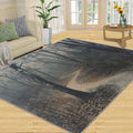 Area Rug 6x8ft, Forest Dead Wood Area Rugs, Nature Plants Theme Rug for Living Room, Indoor Carpet Easy Clean Floor Mat Rug for Bedroom Bedside Under Kitchen Table