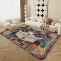 Cat Rug 6 ft x 8 ft Washable Non Slip Soft for Living Room Bedroom, Cute Cartoon Kitten Area Rug, Kids Nursery Girls Carpet, Cat Home Decor & Gifts