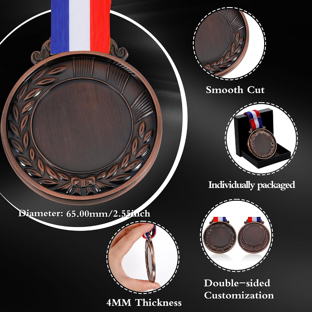 10PCS Custom Medals for Awards, Bulk Personalized Medals Design Your Own Award Medals, Wholesale Customized Family Outdoor Events School Awards for Sports Marathon Competitions Office Medals