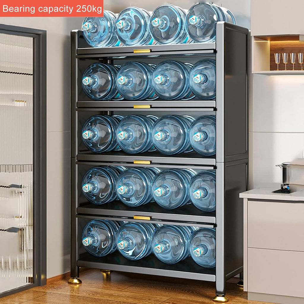 ,Freestanding Baker's Rack with Flip Door,Microwave Stand,Modern Sideboard,for, Living Room, Office,Metal Storage Rack,White-80x42x144cm