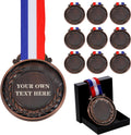 10PCS Custom Medals for Awards, Bulk Personalized Medals Design Your Own Award Medals, Wholesale Customized Family Outdoor Events School Awards for Sports Marathon Competitions Office Medals
