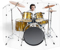 PENNZONI Drum Shield 4ft w/Deflectors & Chrome Hinges, Comes w/ 4 Drum Panels, 4 Deflectors, Chrome Hinges & Deflectors Connectors, Premium Clear Acrylic Panels