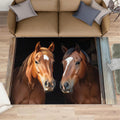 Barn Horse Area Rug 6x8 - Vintage Horse Large Rugs for Living Room, Farmhouse Carpet Area Rug for Girls Bedroom Kids Room Basement Office Classroom