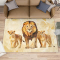 6x8 Lion Area Rug - Lion Large Rugs for Living Room, Geometric Animals Carpet Area Rug for Girls Bedroom Kids Room Basement Office Classroom