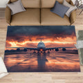 6x8 Airplane Area Rug - Passenger Runway Large Rugs for Living Room, Airplane Realistic Carpet Area Rug for Girls Bedroom Kids Room Basement Office Classroom