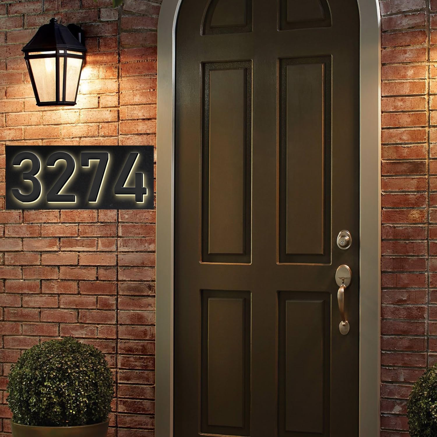 20 Inch Backlit LED Illuminated Home Address Numbers Make An Distinctive Impression Modern Lighted House Numbers For Outside Metal House Address Signs,U