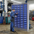 75 Drawers Parts Cabinet 8.66 Inch Deep, Heavy Duty Bolt Organizer with 375 Removable Dividers, Nuts and Bolts Organizer with Foam Packaging for Home Garage
