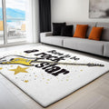 Machine Washable Area Rug 6x8 ft for Dining Room, Bedroom, and Living Room, Guitar Rock Instrument Stain and Water-Resistant Non-Slip Rug, Pet and Kid Friendly
