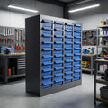 40 Drawers - Part Cabinet, Shelves & Label Stickers - Bolt and Nut Organizer Bolt Bin Cabinets, Durable Steel Tool Storage Cabinet for Garage/Workshop Small Parts/Hardware Organization (40 Drawer)