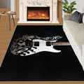 Guitar Kids Rugs - Cool Guitar Area Rug - Music Lover Print Rugs - Indoor Non Slip Carpet for Bedroom Living Room Band Studio 6x8ft