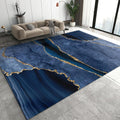 6x8 Rug Luxury Dark Blue Marble Soft Washable Carpet, Abstract Gold Line Texture Upholstery Rug with Non-Slip Backing for Kids Boys Girls Bedroom Living Room Dining Room Study