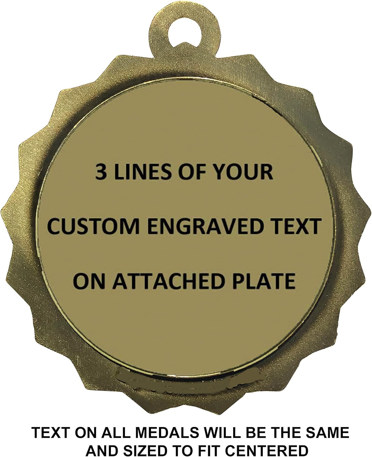 Express Medals 1 to 50 Packs of Engraved Student of The Month Gold Medal Trophy Award with Neck Ribbon & Attached Engraved Plate on Back LAZD214-FCL553