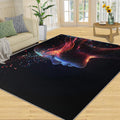Sci-fi Theme Rug 6x8-6x8 Rug, Human Brain Washable Rugs for Living Room, Woman Carpet, Female Profile Non-Slip Area Rugs for Bedroom, Future Carpet, Sci-fi Home Decor