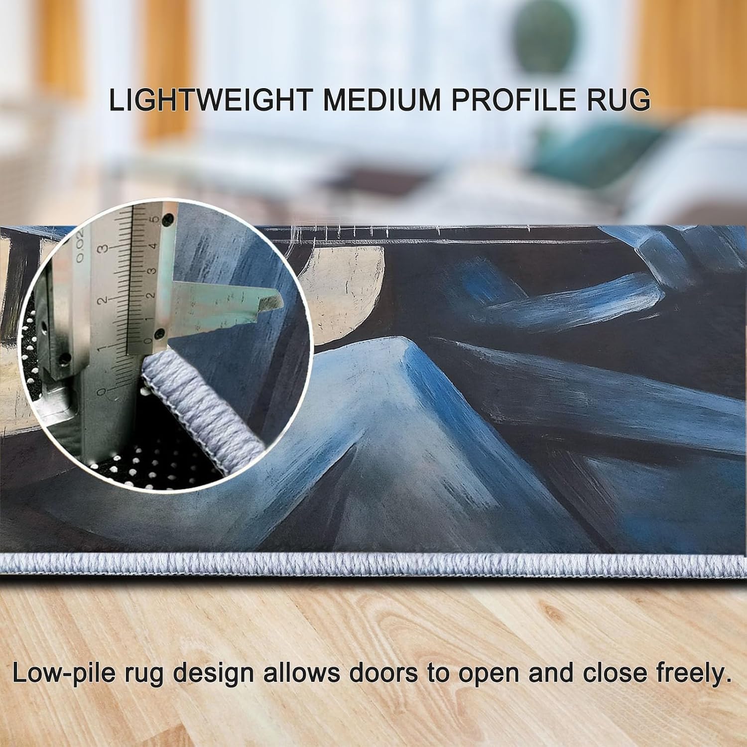 Area Rugs for Living Room Painting Abstract Figure Guitar 5x7 ft Washable Area Rug Modern Non-Slip Indoor Floor Carpet for Bedroom, Farmhouse, Dining Room, Kids Playroom, Home Office
