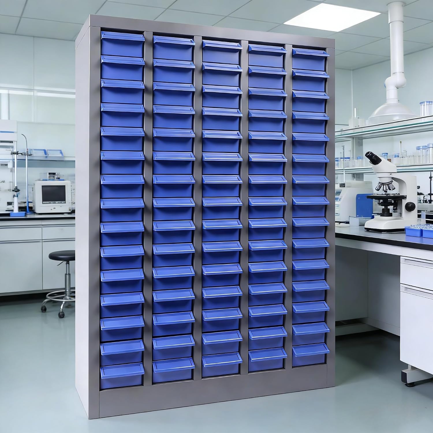 Nut and Bolt Organizer, 75 Drawers Part Cabinet Bolt and Nut Tool Storage, ABS Material Bolts Bin Tool with Drawer Dividers and Labels for Storing Tools and Parts (75-Drawer)