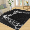 Giraffe Rug Large - 6x8 Rug, Funny Animal Area Rugs for Living Room, Starry Rugs for Bedroom, Boys Non-Slip Mat, Giraffe Home Decor & Gifts