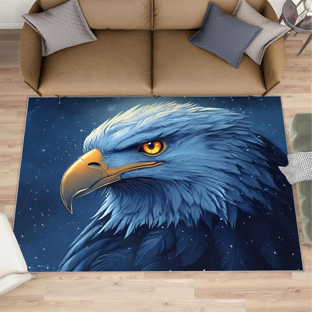 Bald Eagle Rug 6x8, Eagle Rugs for Girls Room, Cartoon Animals Rugs for Bedroom, Decor Rug for Bedside Living Room Floor Mat