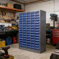 75 Drawers Bolt and Nut Organizer, Stainless Steel Part Cabinet & Tool Storage Cabinet, Bolt Bin Cabinets with ABS Drawers, Shelves & Label Stickers for Workshop Garage Hardware Storage